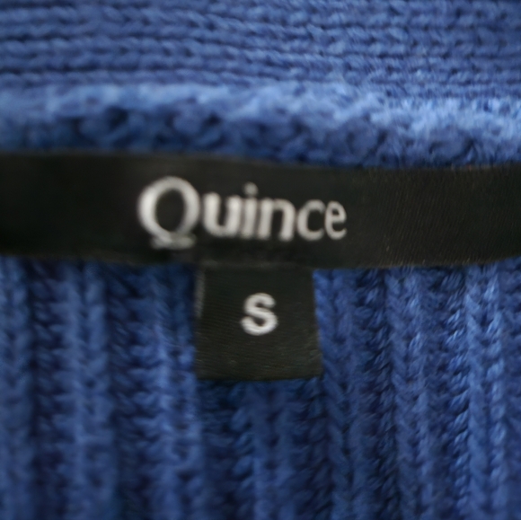 Quince 100% Organic Cotton Oversized Cardigan True Blue - Picture 13 of 16